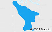 Political Simple Map of Acula, single color outside
