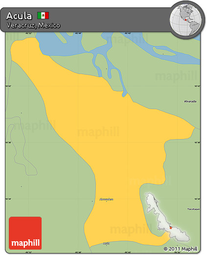 Savanna Style Simple Map of Acula