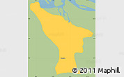 Savanna Style Simple Map of Acula, single color outside