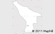 Silver Style Simple Map of Acula, cropped outside