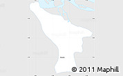 Silver Style Simple Map of Acula, single color outside