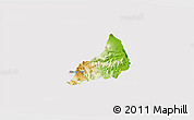 Physical 3D Map of Alto Lucero, cropped outside