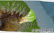 Physical 3D Map of Alto Lucero, darken