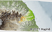 Physical 3D Map of Alto Lucero, semi-desaturated