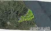 Satellite 3D Map of Alto Lucero, darken, semi-desaturated