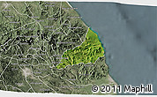 Satellite 3D Map of Alto Lucero, semi-desaturated