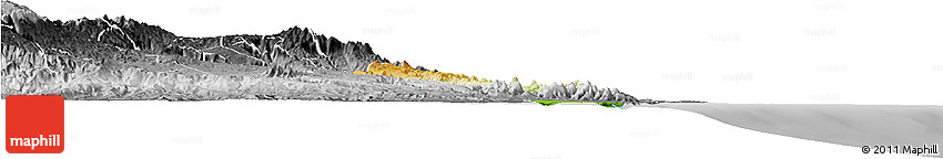 Physical Horizon Map of Alto Lucero, desaturated