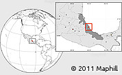 Blank Location Map of Alto Lucero, highlighted country, highlighted parent region