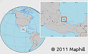 Gray Location Map of Alto Lucero