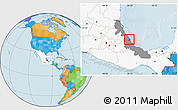 Political Location Map of Alto Lucero, highlighted country, highlighted parent region