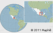 Savanna Style Location Map of Alto Lucero, highlighted country, highlighted parent region, within the entire country, hill shading