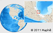 Shaded Relief Location Map of Alto Lucero, highlighted parent region
