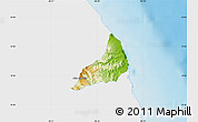 Physical Map of Alto Lucero, single color outside