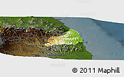 Physical Panoramic Map of Alto Lucero, darken