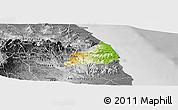 Physical Panoramic Map of Alto Lucero, desaturated