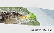 Physical Panoramic Map of Alto Lucero, semi-desaturated