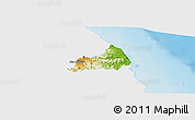 Physical Panoramic Map of Alto Lucero, single color outside