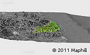 Satellite Panoramic Map of Alto Lucero, desaturated