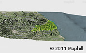 Satellite Panoramic Map of Alto Lucero, semi-desaturated
