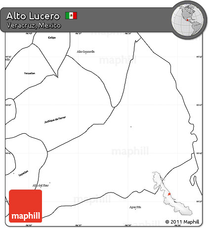 Blank Simple Map of Alto Lucero