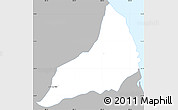 Gray Simple Map of Alto Lucero, single color outside
