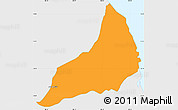 Political Simple Map of Alto Lucero, single color outside