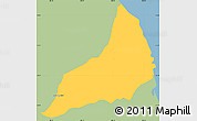 Savanna Style Simple Map of Alto Lucero, single color outside