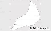 Silver Style Simple Map of Alto Lucero, cropped outside