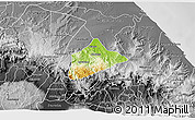 Physical 3D Map of Atzalan, desaturated