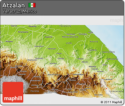 Physical 3D Map of Atzalan