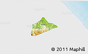 Physical 3D Map of Atzalan, single color outside