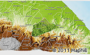 Satellite 3D Map of Atzalan, physical outside