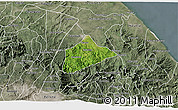 Satellite 3D Map of Atzalan, semi-desaturated