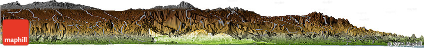 Physical Horizon Map of Atzalan, darken