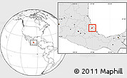 Blank Location Map of Atzalan, highlighted country