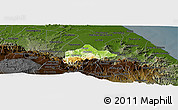 Physical Panoramic Map of Atzalan, darken