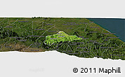 Satellite Panoramic Map of Atzalan, darken