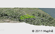 Satellite Panoramic Map of Atzalan, semi-desaturated
