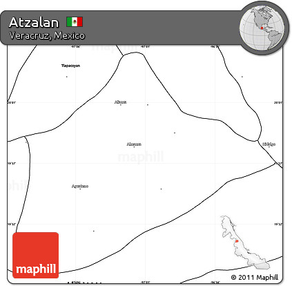 Blank Simple Map of Atzalan