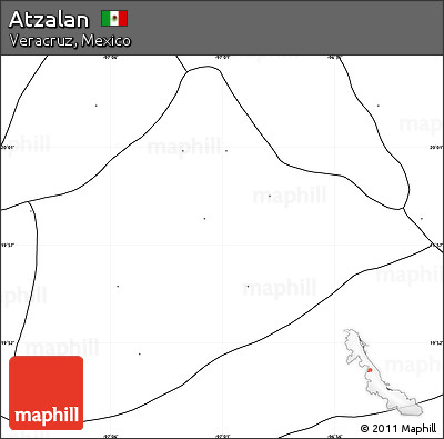 Blank Simple Map of Atzalan, no labels