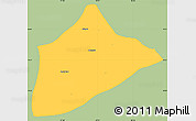 Savanna Style Simple Map of Atzalan, single color outside