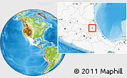 Physical Location Map of Benito Juarez, highlighted country