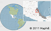 Savanna Style Location Map of Benito Juarez, highlighted country, highlighted parent region, hill shading