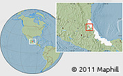 Savanna Style Location Map of Benito Juarez, highlighted parent region, hill shading