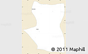 Classic Style Simple Map of Benito Juarez, single color outside