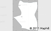 Gray Simple Map of Benito Juarez, single color outside