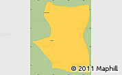 Savanna Style Simple Map of Benito Juarez, single color outside