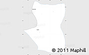 Silver Style Simple Map of Benito Juarez, single color outside