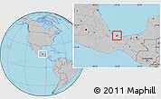 Gray Location Map of Catemaco