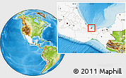 Physical Location Map of Catemaco, highlighted country